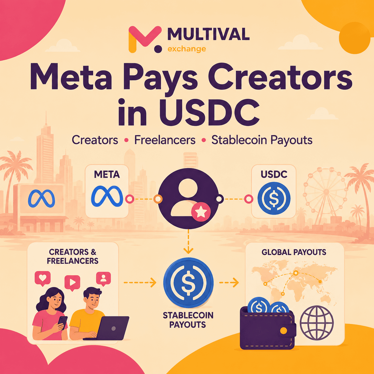 Meta запроваджує виплати авторам та фрілансерам у USDC, підсилюючи тренд на стейблкоіни